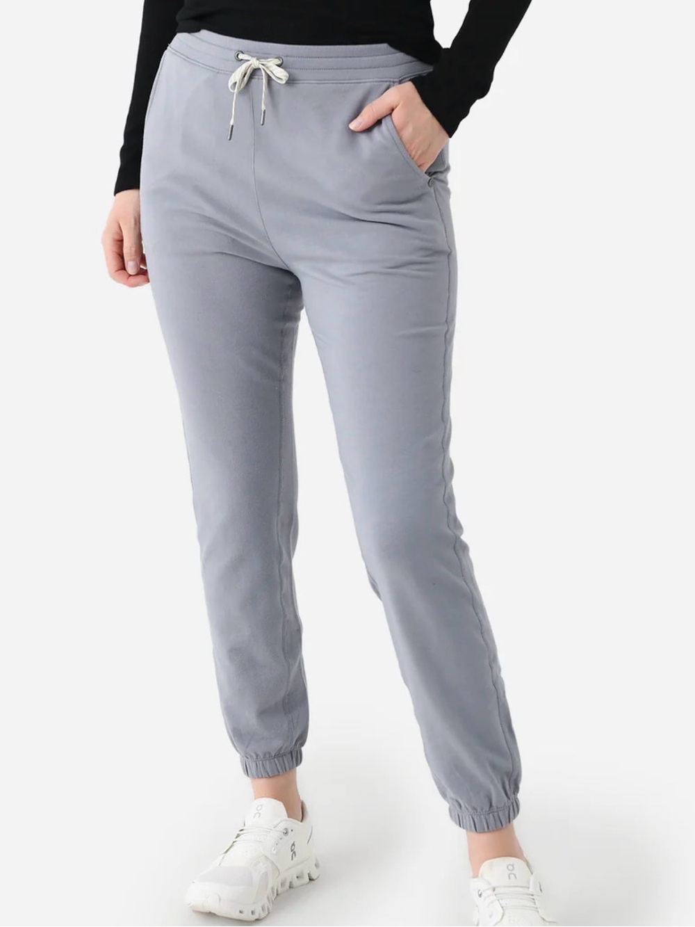 Vuori Laguna Lounge Women's Drawstring Jogger Pants - size XS grayish blue